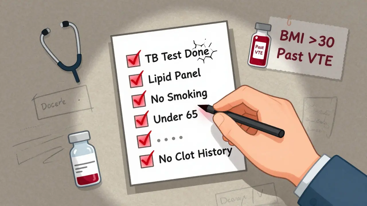 Floating medical checklist with glowing checked items and red unchecked warnings.