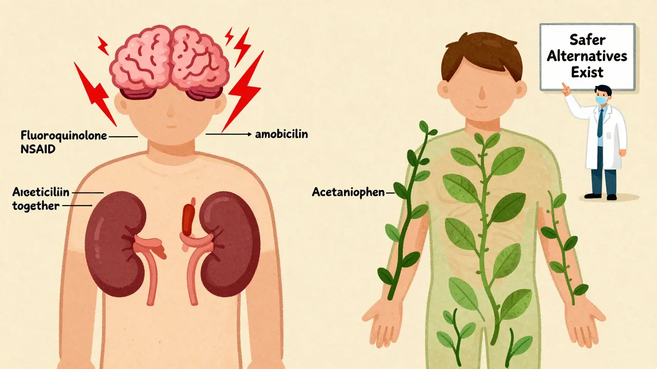 Two contrasting paths: one with toxic drug effects, another with safe alternatives, illustrated as diverging health outcomes.