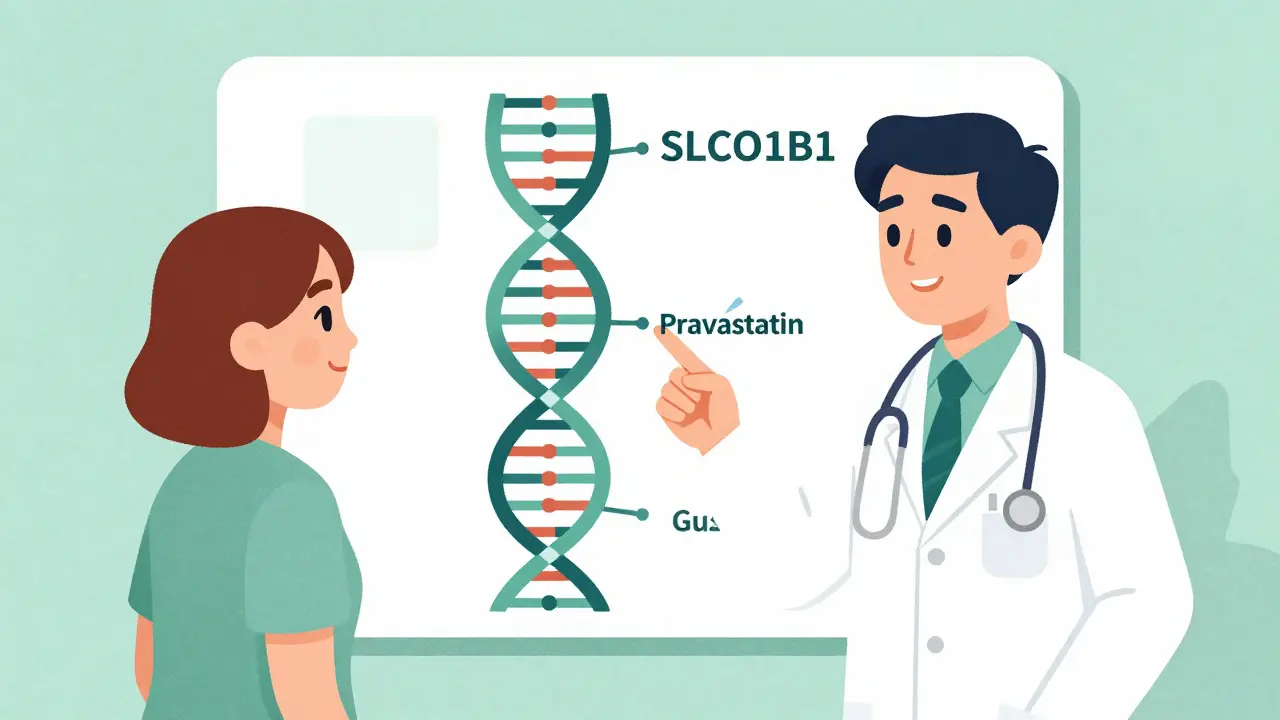 Doctor and patient reviewing genetic test results
