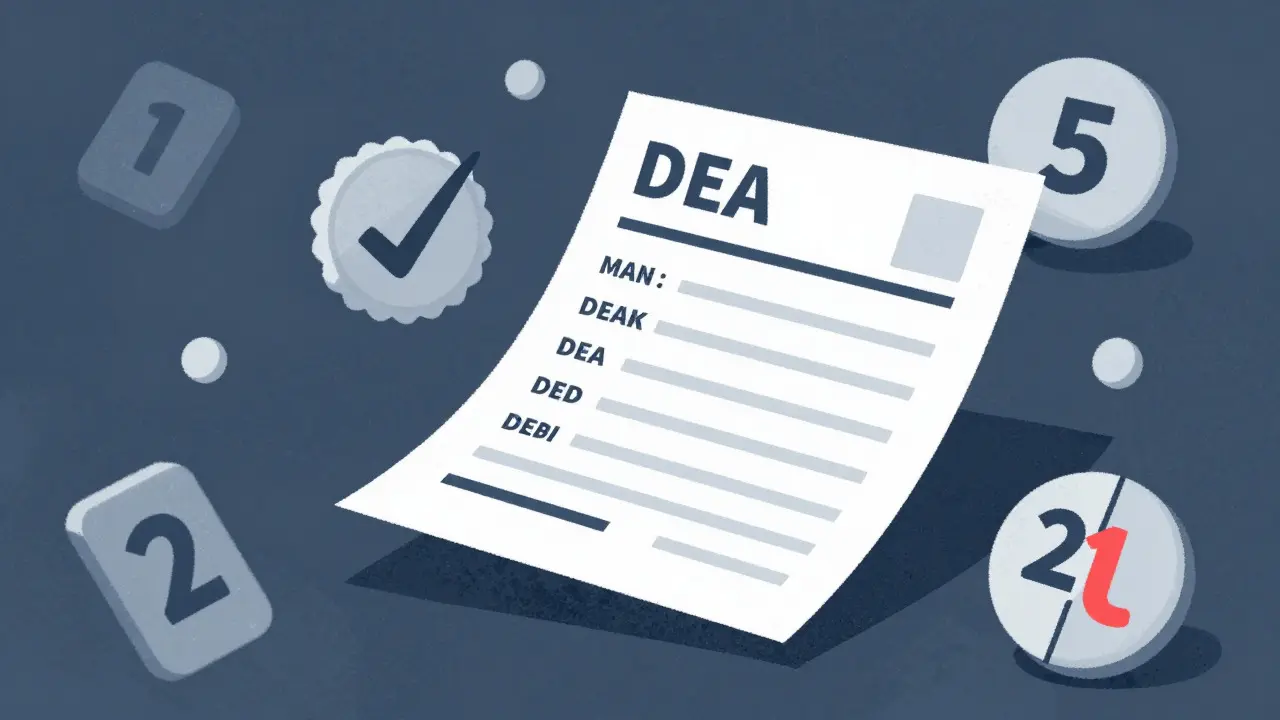 Conceptual art showing floating prescription forms and symbols for data verification errors