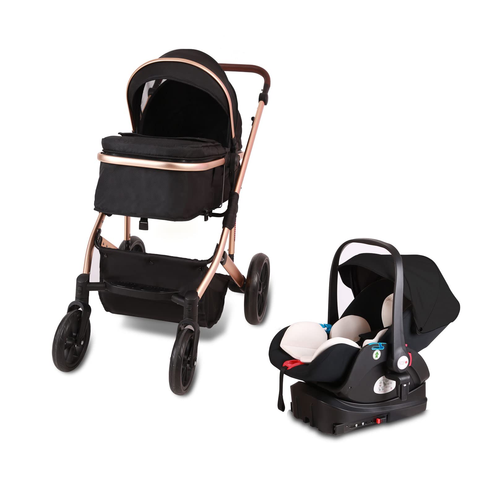 baby stroller with bassinet and car seat